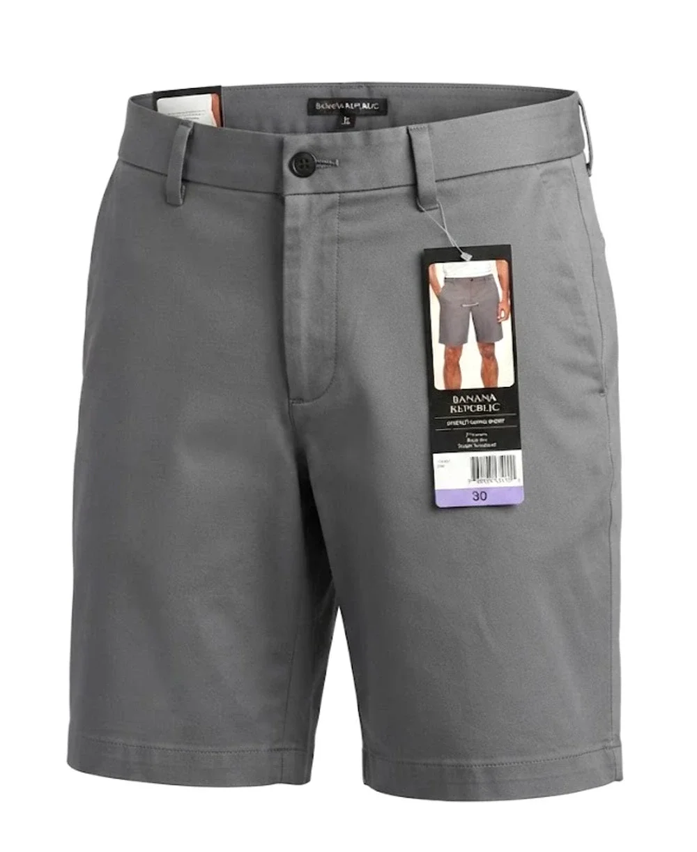 New Banana Republic Men’s Stretch Chino Shorts - Gray - Size 30 - 9
